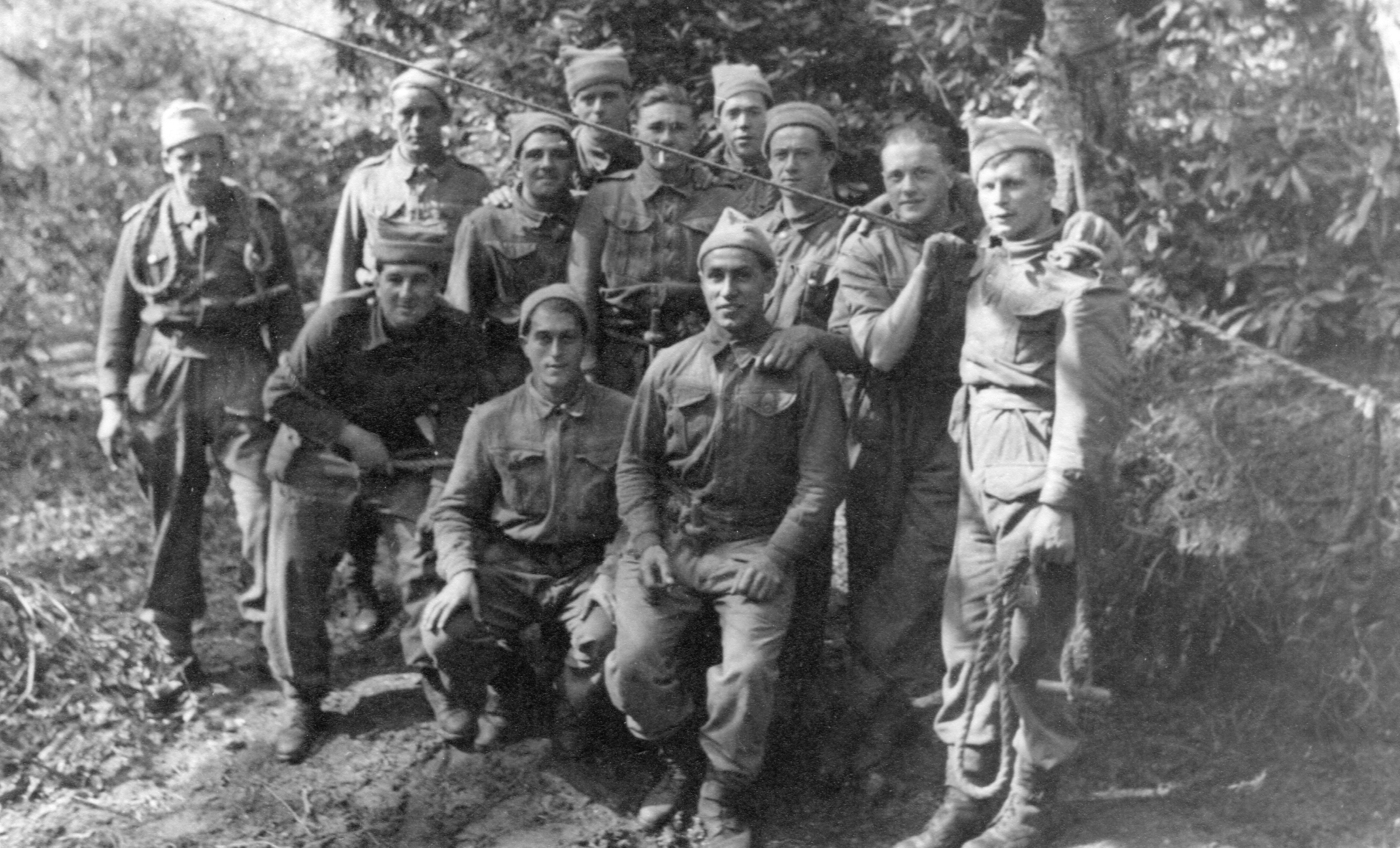 Groupe de commandos photographié par Guy Vourc’h au camp d’Achnacarry (Écosse)