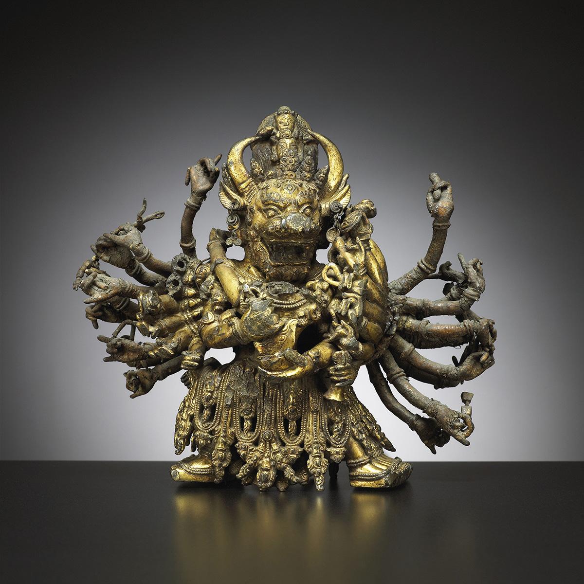 Mahâvajrabhairava, Tibet oriental, XVIe-XVIIe siècle. ©Musée national des arts asiatiques – Guimet, MNAAG, Paris, Dist. RMN-Grand Palais / Thierry Ollivier